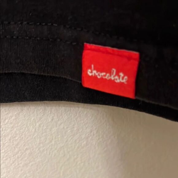 Chocolate Black and Blue Artistic Short Sleeve Tee - Picture 3 of 6